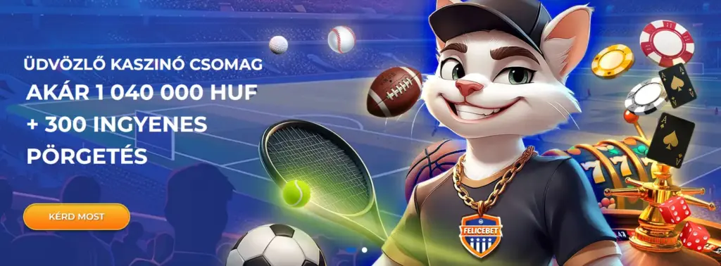 Banner a FeliceBet kaszinó üdvözlő csomagjához.